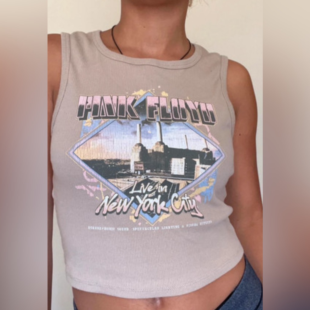 Pink Floyd Crop Top Sz L